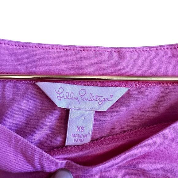 Lilly Pulitzer Pink top Ruffle Sleeve size XS - Picture 2 of 6